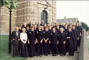 Het koor in 1993, links Jan Bonefaas en Poula de GIer